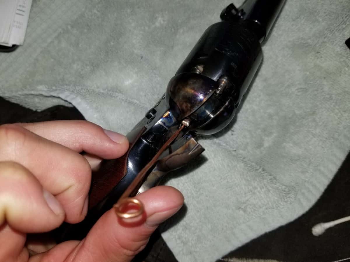 copper pick to remove cap jam from black powder revolver