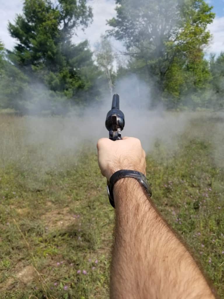 shooting a pietta revolver