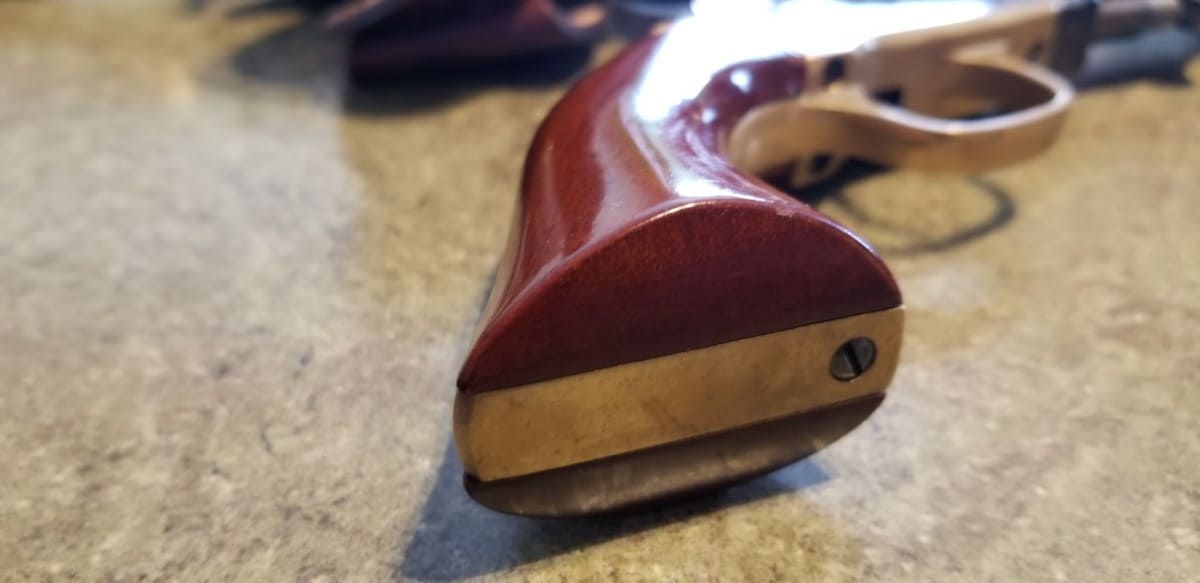fit and finish of a uberti revolver grip